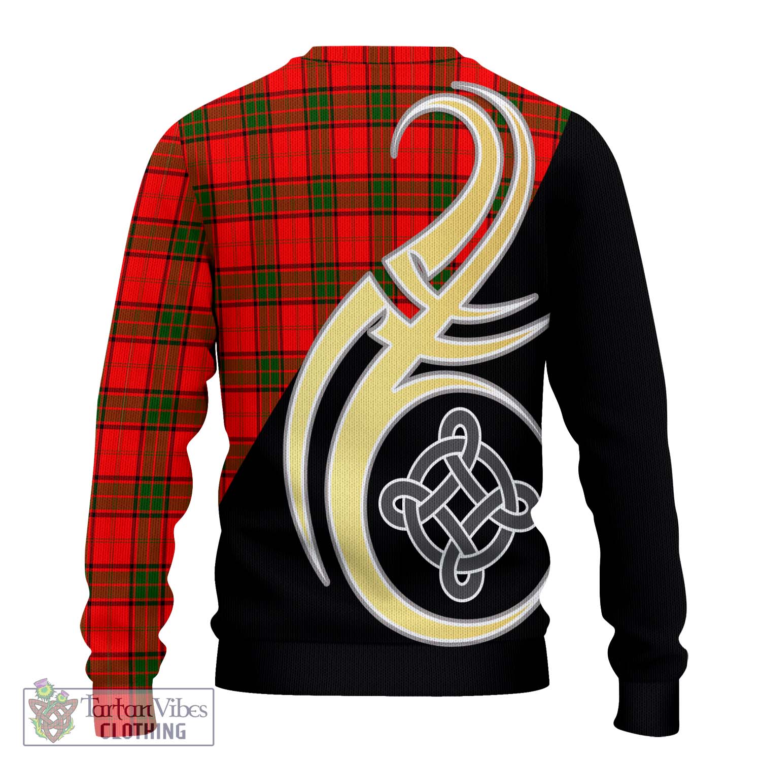 Adair Tartan Knitted Sweater with Family Crest and Celtic Symbol Style - Tartan Vibes Clothing