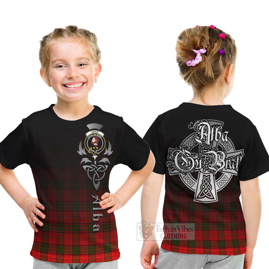 Tartan Vibes Clothing Adair Tartan Kid T-Shirt Featuring Alba Gu Brath Family Crest Celtic Inspired