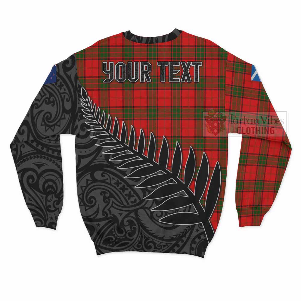 Tartan Vibes Clothing Adair Crest Tartan Sweatshirt with New Zealand Silver Fern Half Style