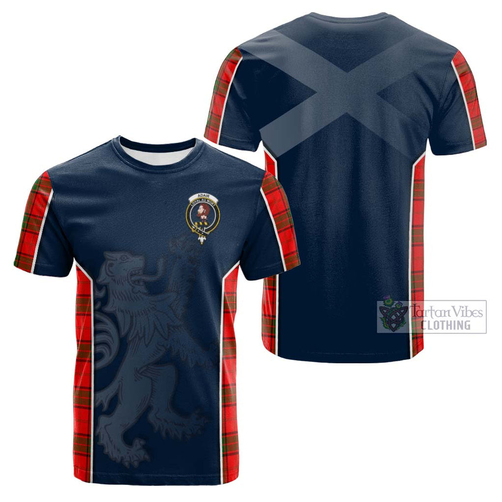 Tartan Vibes Clothing Adair Tartan Cotton T-shirt with Family Crest and Lion Rampant Vibes Sport Style