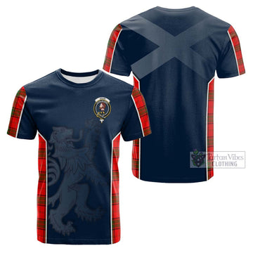 Adair Tartan Cotton T-shirt with Family Crest and Lion Rampant Vibes Sport Style