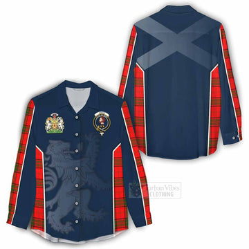 Adair Tartan Women's Casual Shirt with Family Crest and Lion Rampant Vibes Sport Style