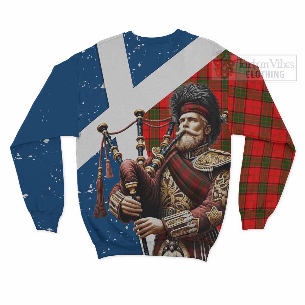 Tartan Vibes Clothing Adair Tartan Sweatshirt with Family Crest Scottish Bagpiper Vibes