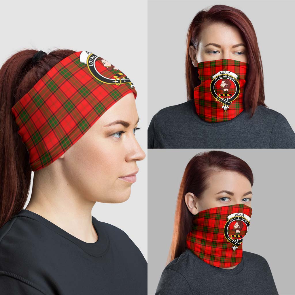 Adair Tartan Neck Gaiters, Tartan Bandanas, Tartan Head Band with Family Crest