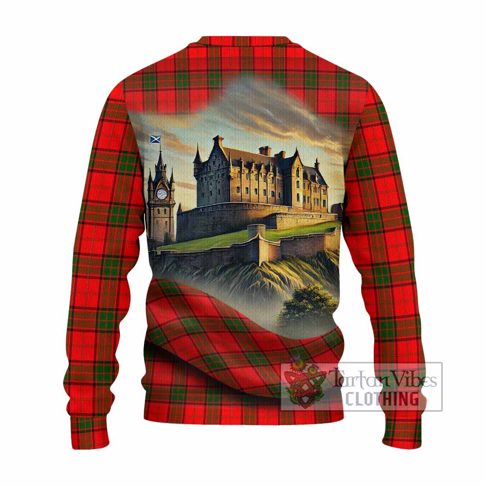 Adair Tartan Family Crest Knitted Sweater with Scottish Ancient Castle Style - Tartan Vibes Clothing