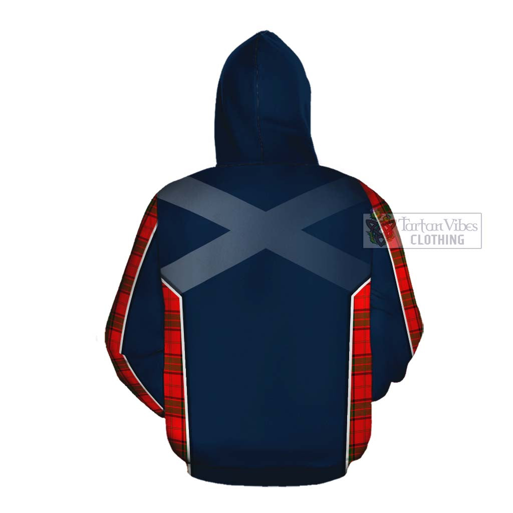 Tartan Vibes Clothing Adair Tartan Cotton Hoodie with Family Crest and Scottish Thistle Vibes Sport Style