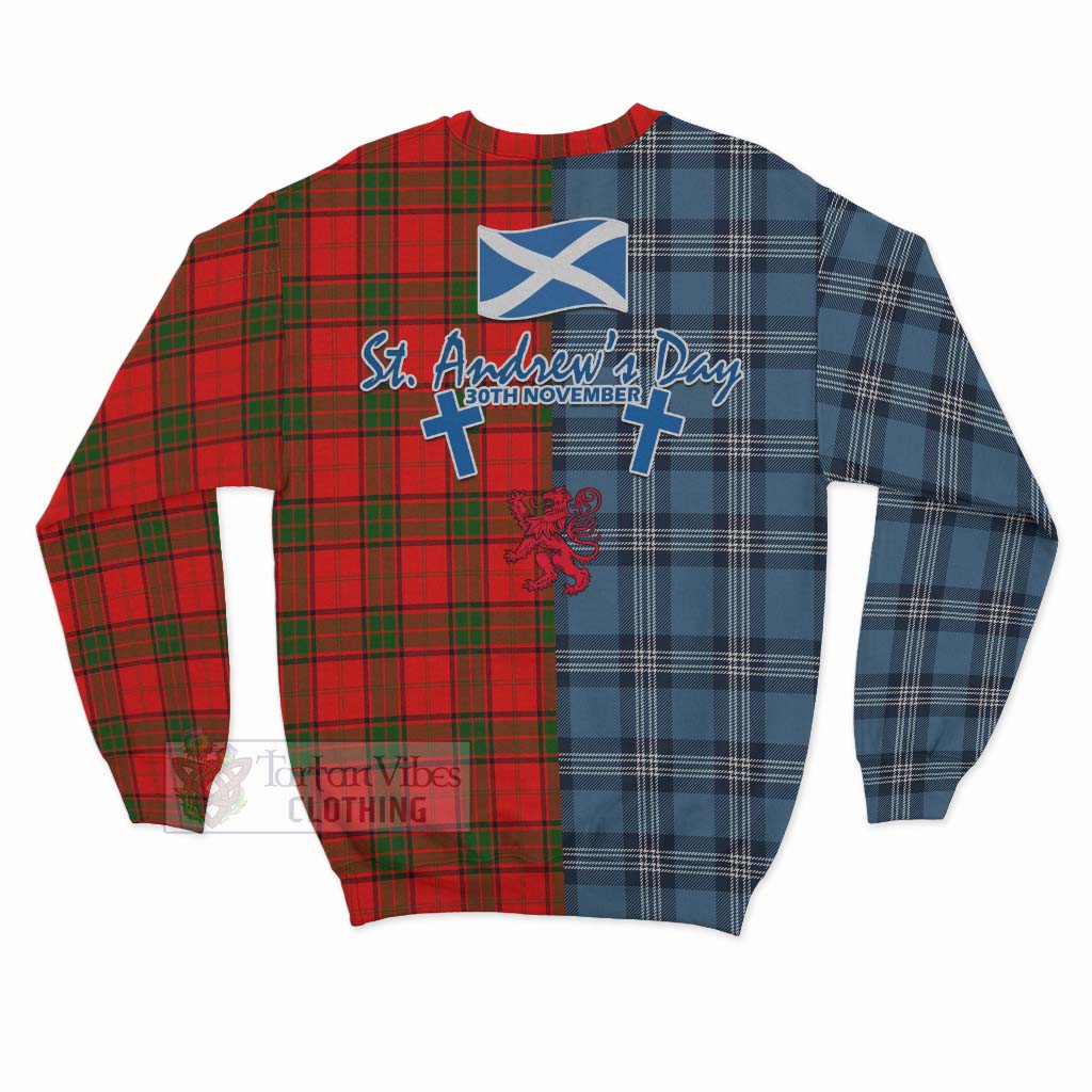 Tartan Vibes Clothing Adair Tartan Sweatshirt Happy St. Andrew's Day Half Tartan Style