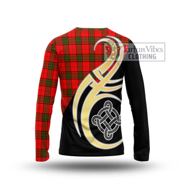 Adair Tartan Long Sleeve T-Shirt with Family Crest and Celtic Symbol Style