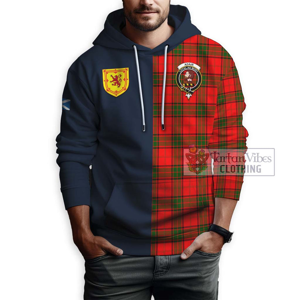 Tartan Vibes Clothing Adair Tartan Hoodie with Scottish Lion Royal Arm Half Style