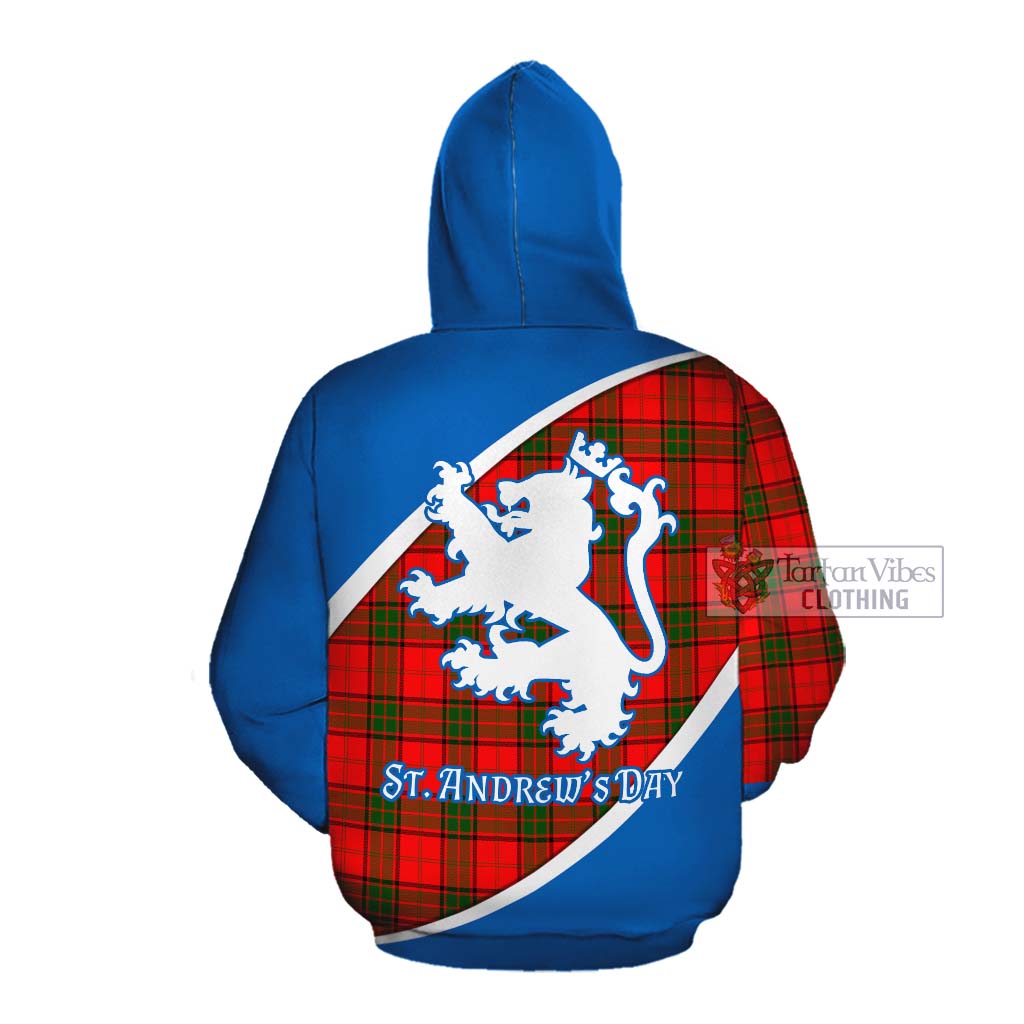 Tartan Vibes Clothing Adair Family Crest Tartan Cotton Hoodie Celebrate Saint Andrew's Day in Style