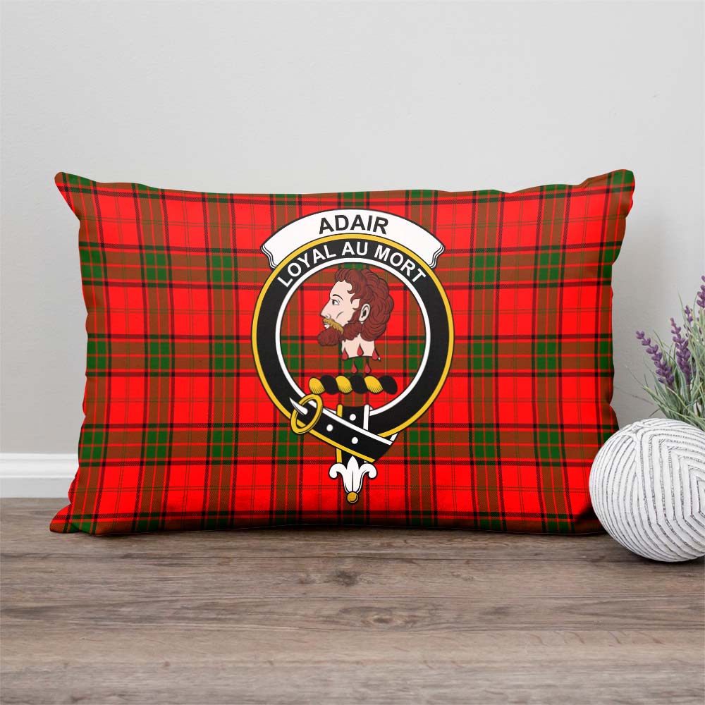 Adair Tartan Pillow Cover with Family Crest Rectangle Pillow Cover - Tartanvibesclothing