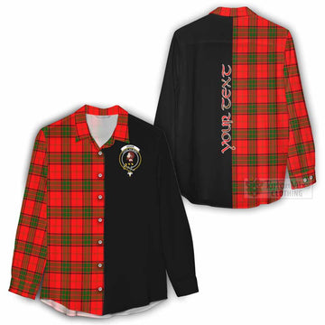 Adair Tartan Women's Casual Shirt with Family Crest and Half Of Me Style