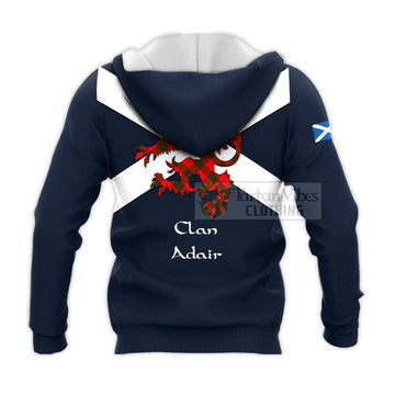 Adair Tartan Lion Rampant Knitted Hoodie Proudly Display Your Heritage with Alba Gu Brath and Clan Name