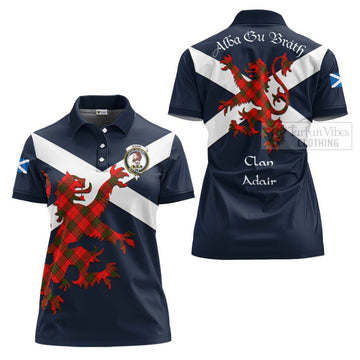 Adair Tartan Lion Rampant Women's Polo Shirt Proudly Display Your Heritage with Alba Gu Brath and Clan Name