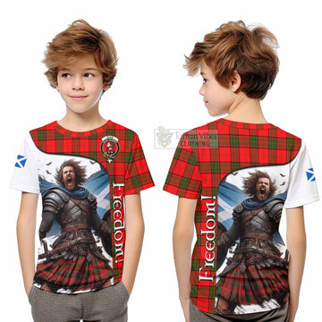 Adair Crest Tartan Kid T-Shirt Inspired by the Freedom of Scottish Warrior