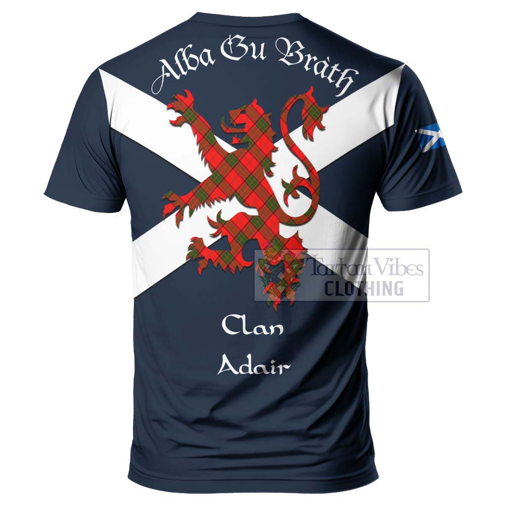 Tartan Vibes Clothing Adair Tartan Lion Rampant T-Shirt – Proudly Display Your Heritage with Alba Gu Brath and Clan Name