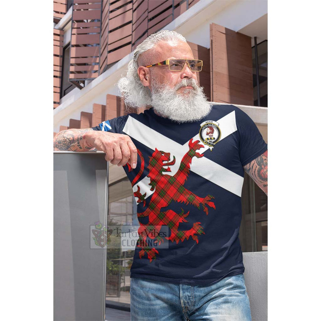 Tartan Vibes Clothing Adair Tartan Lion Rampant Cotton T-shirt – Proudly Display Your Heritage with Alba Gu Brath and Clan Name