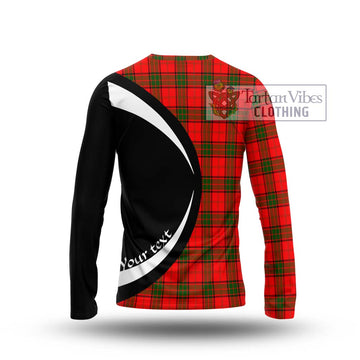 Adair Tartan Long Sleeve T-Shirt with Family Crest Circle Style