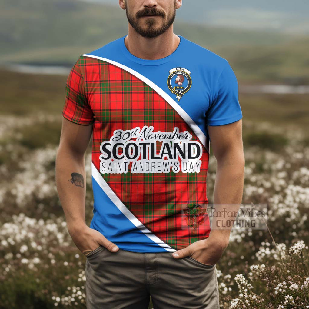 Tartan Vibes Clothing Adair Family Crest Tartan T-Shirt Celebrate Saint Andrew's Day in Style