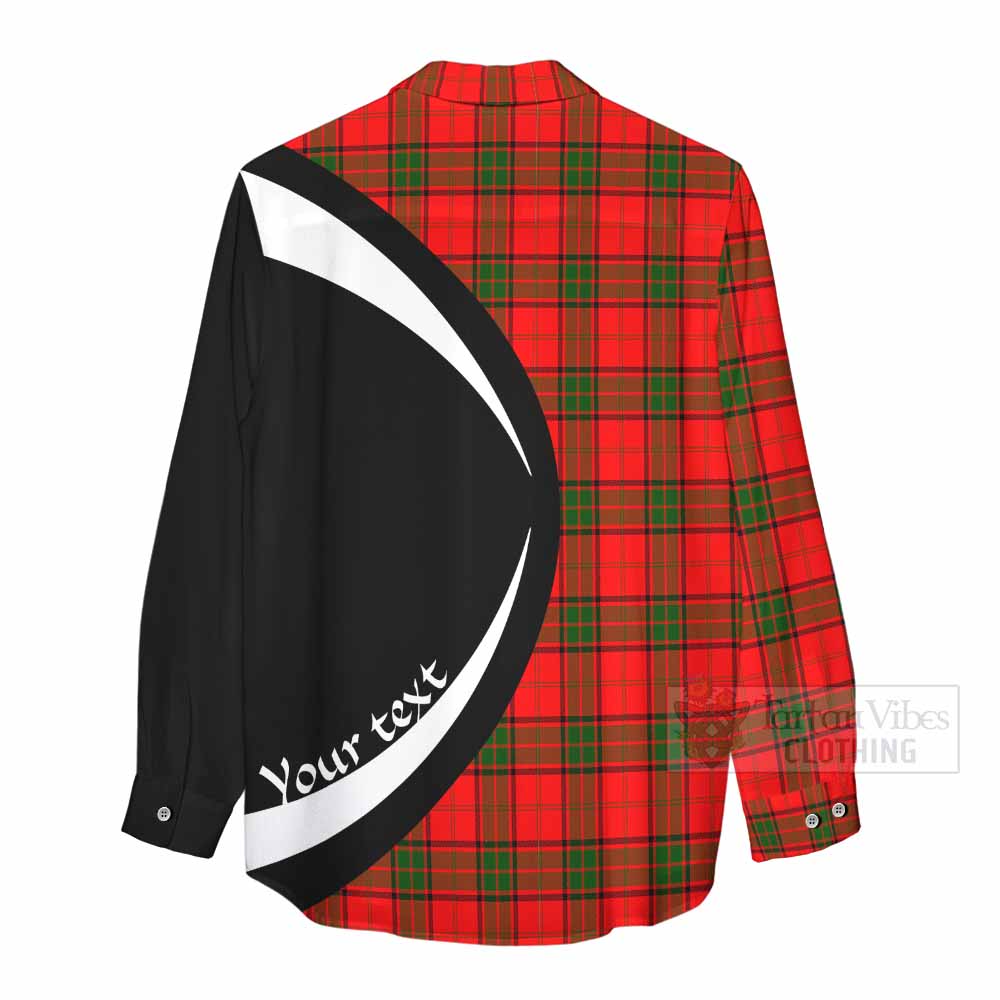 Tartan Vibes Clothing Adair Tartan Women's Casual Shirt with Family Crest Circle Style