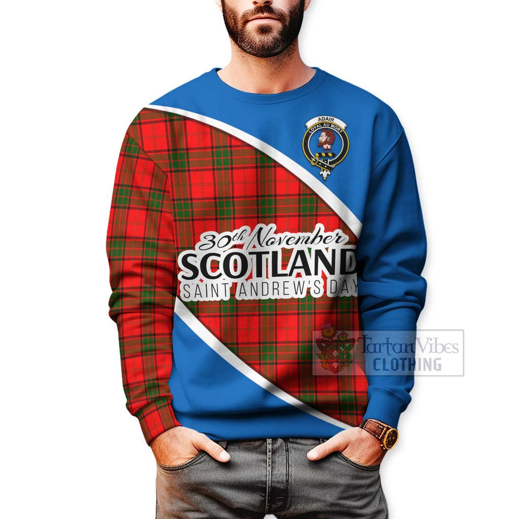 Tartan Vibes Clothing Adair Family Crest Tartan Sweatshirt Celebrate Saint Andrew's Day in Style