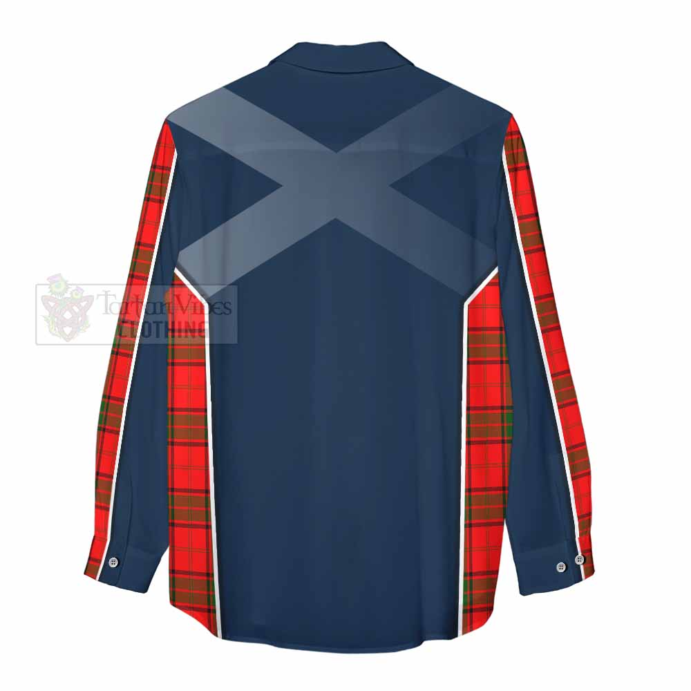 Tartan Vibes Clothing Adair Tartan Women's Casual Shirt with Family Crest and Lion Rampant Vibes Sport Style