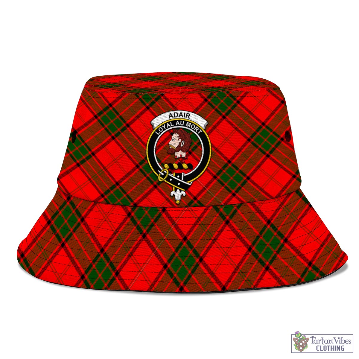 Tartan Vibes Clothing Adair Tartan Bucket Hat with Family Crest