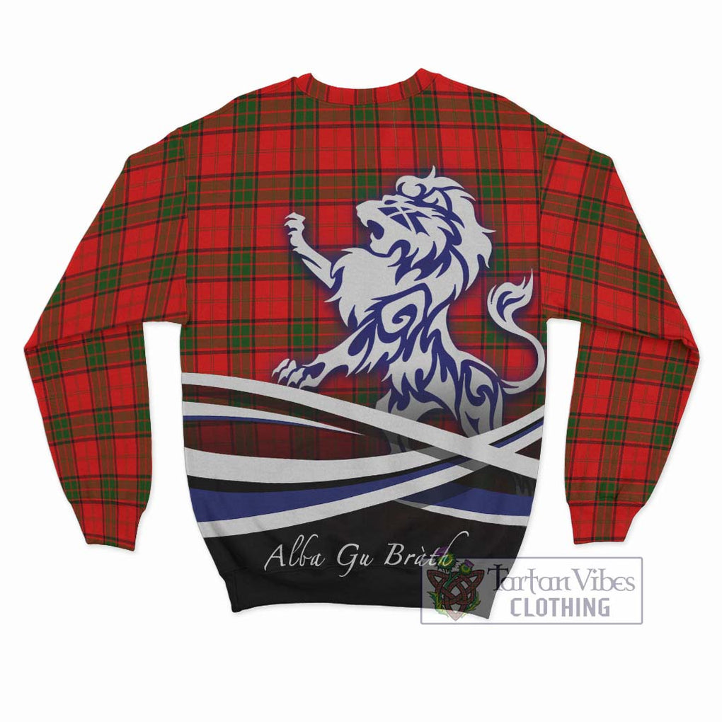 Adair Tartan Sweatshirt with Alba Gu Brath Regal Lion Emblem - Tartanvibesclothing Shop