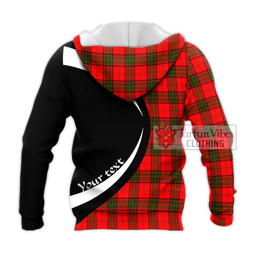 Adair Tartan Knitted Hoodie with Family Crest Circle Style - Tartan Vibes Clothing