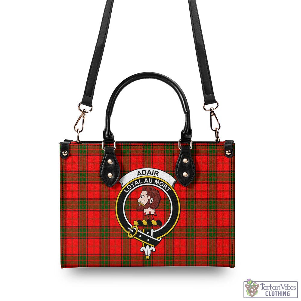 Tartan Vibes Clothing Adair Tartan Luxury Leather Handbags with Family Crest