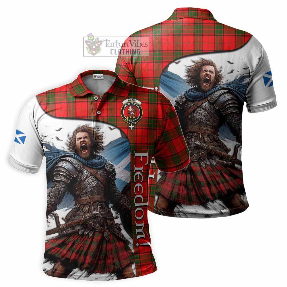 Tartan Vibes Clothing Adair Crest Tartan Polo Shirt Inspired by the Freedom of Scottish Warrior