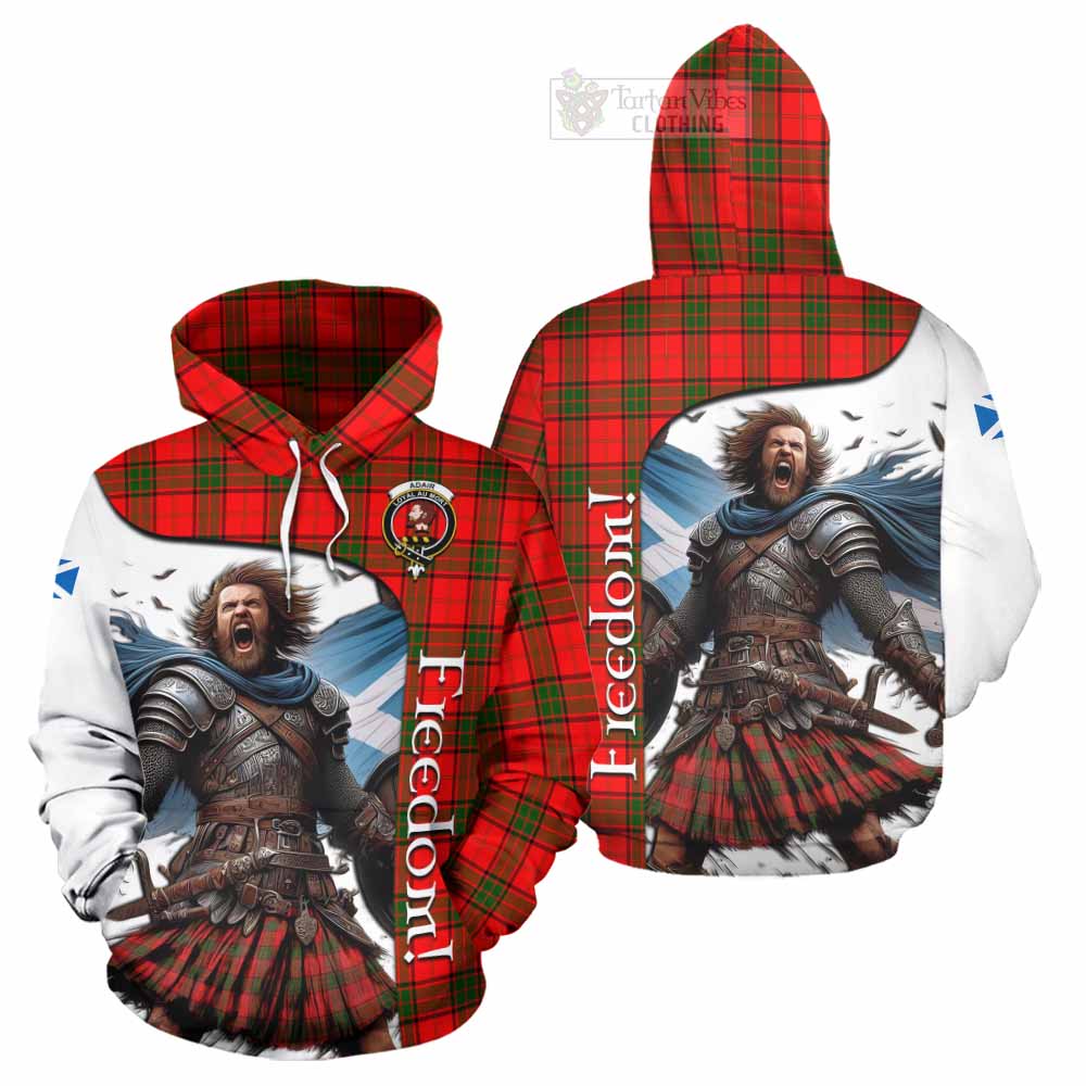 Tartan Vibes Clothing Adair Crest Tartan Hoodie Inspired by the Freedom of Scottish Warrior