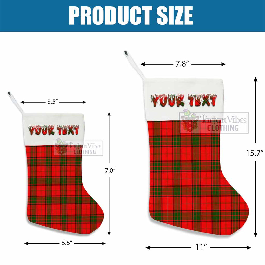 Tartan Vibes Clothing Adair Tartan Christmas Stocking with Personalized Text