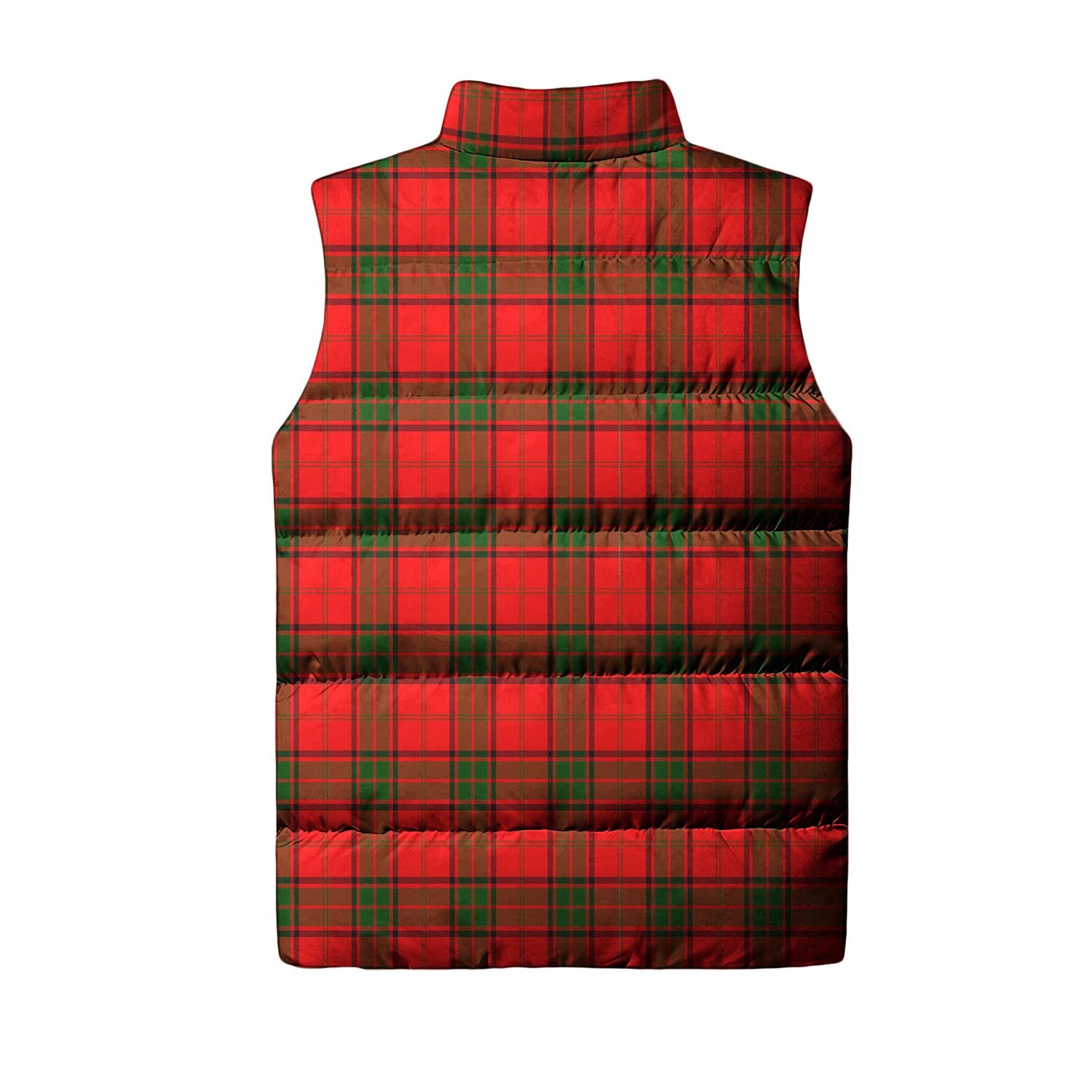 Adair Tartan Sleeveless Puffer Jacket with Family Crest - Tartanvibesclothing