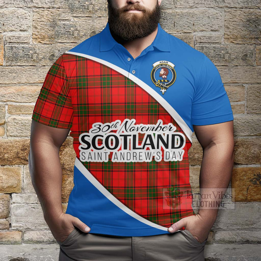 Tartan Vibes Clothing Adair Family Crest Tartan Polo Shirt Celebrate Saint Andrew's Day in Style