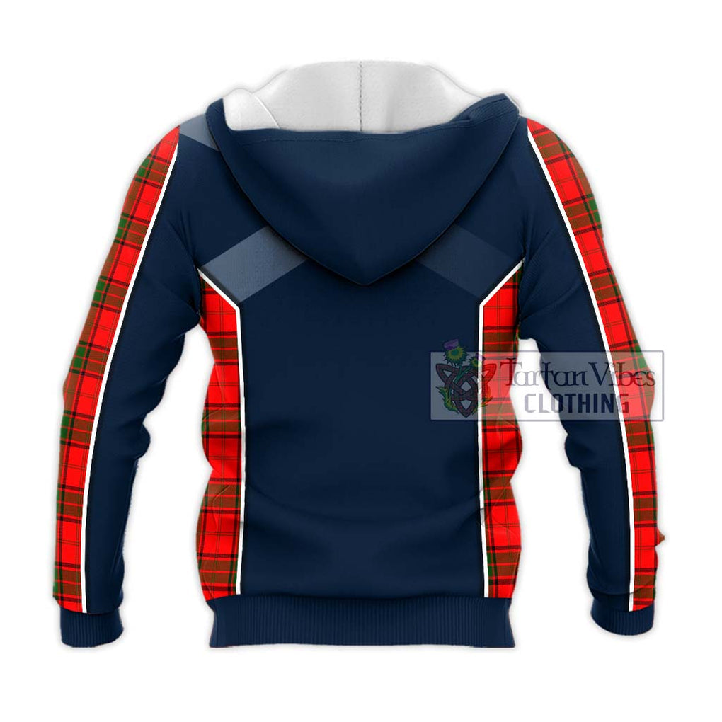 Adair Tartan Knitted Hoodie with Family Crest and Lion Rampant Vibes Sport Style - Tartan Vibes Clothing