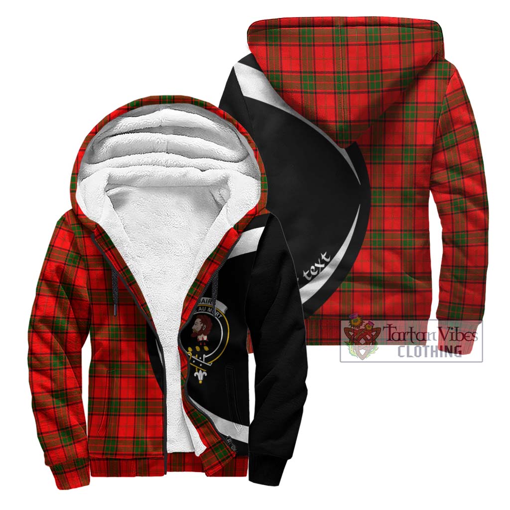 Adair Tartan Sherpa Hoodie with Family Crest Circle Style Unisex - Tartan Vibes Clothing