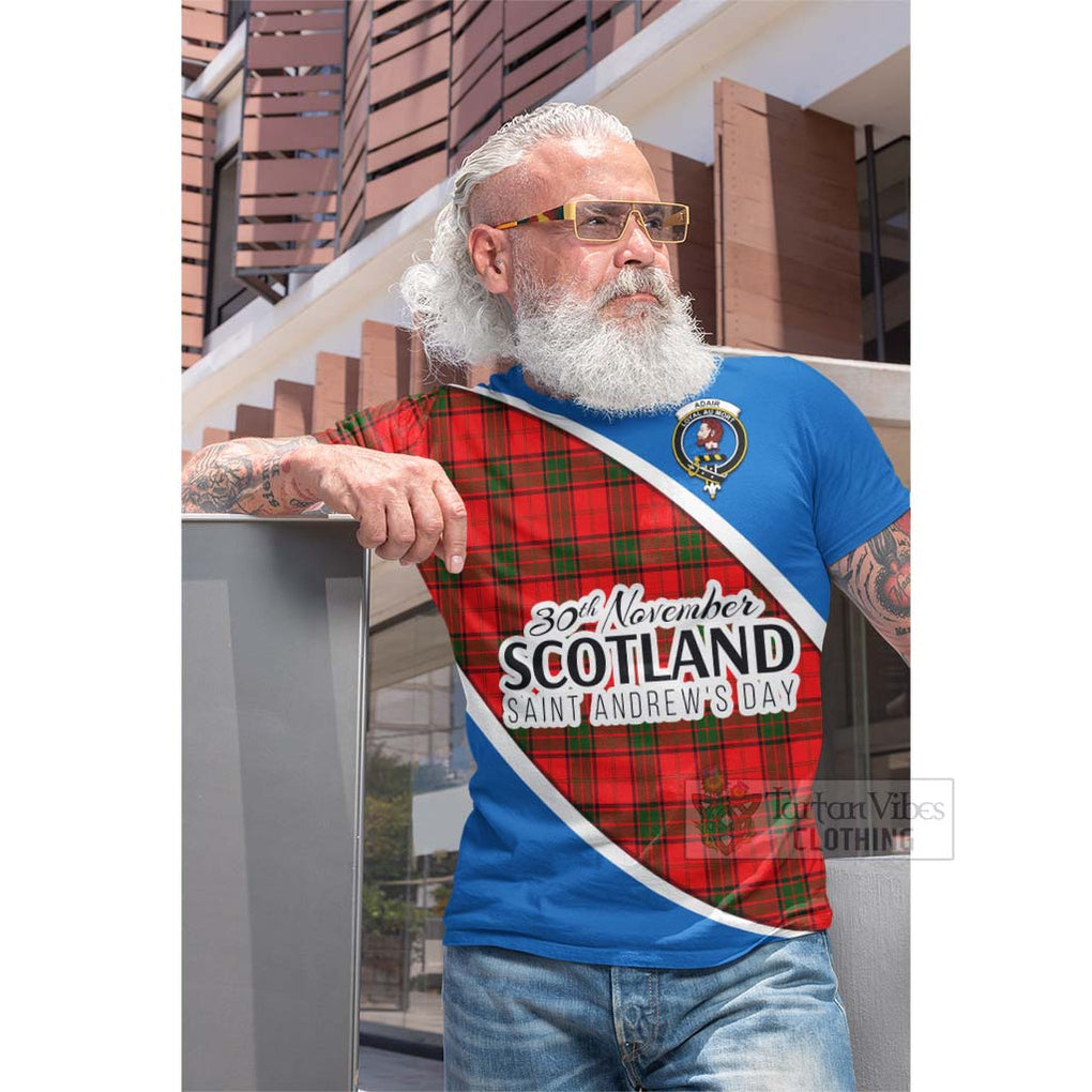 Tartan Vibes Clothing Adair Family Crest Tartan Cotton T-shirt Celebrate Saint Andrew's Day in Style