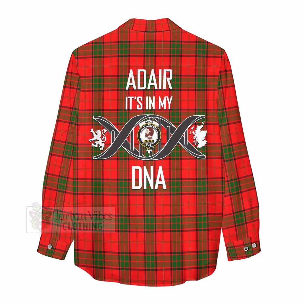 Tartan Vibes Clothing Adair Tartan Women's Casual Shirt with Family Crest DNA In Me Style