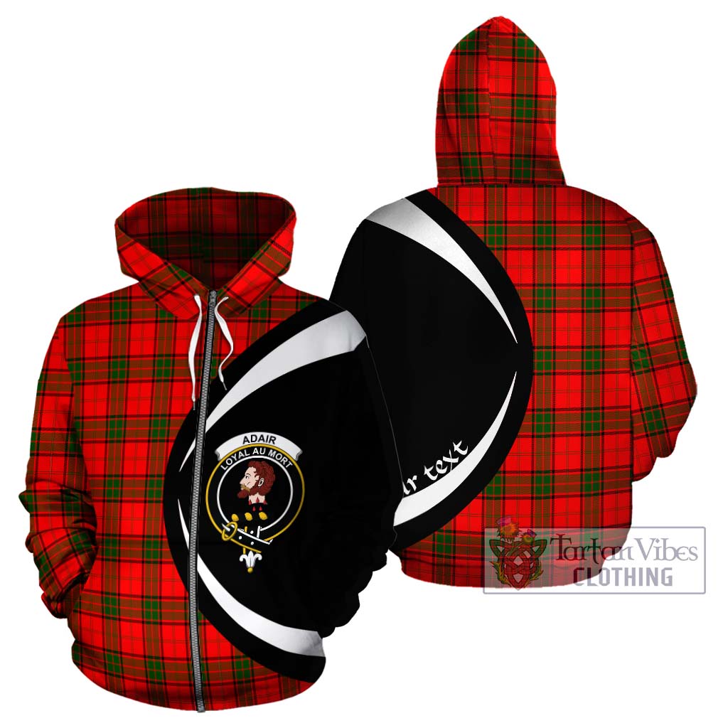 Tartan Vibes Clothing Adair Tartan Hoodie with Family Crest Circle Style