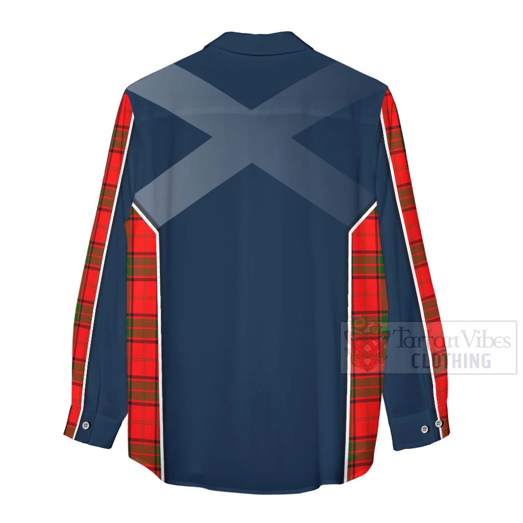 Tartan Vibes Clothing Adair Tartan Women's Casual Shirt with Family Crest and Scottish Thistle Vibes Sport Style