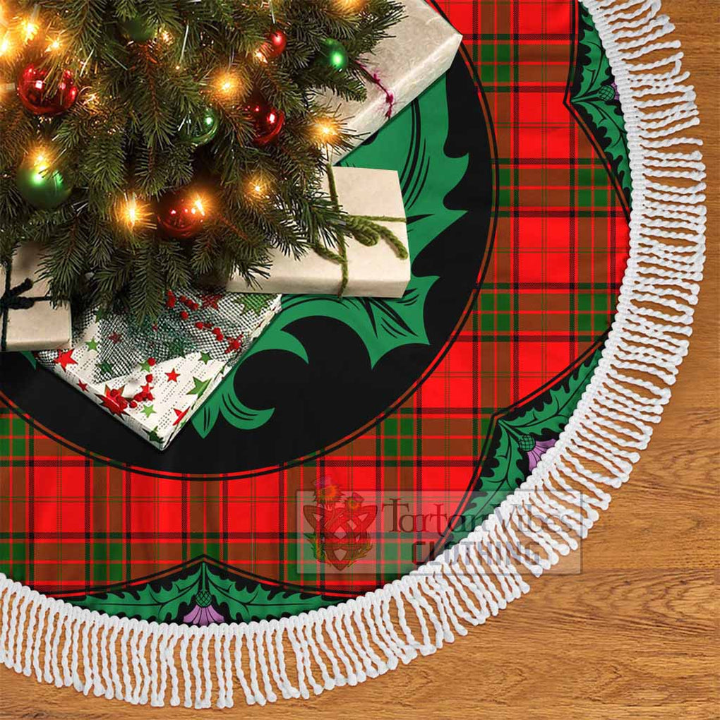 Tartan Vibes Clothing Adair Tartan Christmas Tree Skirt Scottish Thistle Style