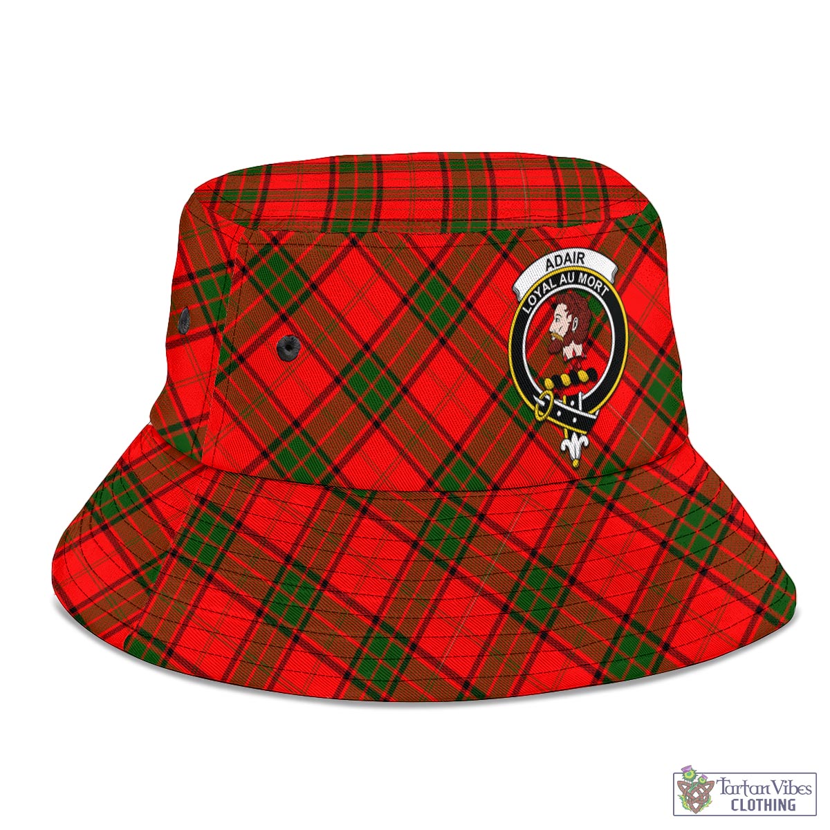 Tartan Vibes Clothing Adair Tartan Bucket Hat with Family Crest