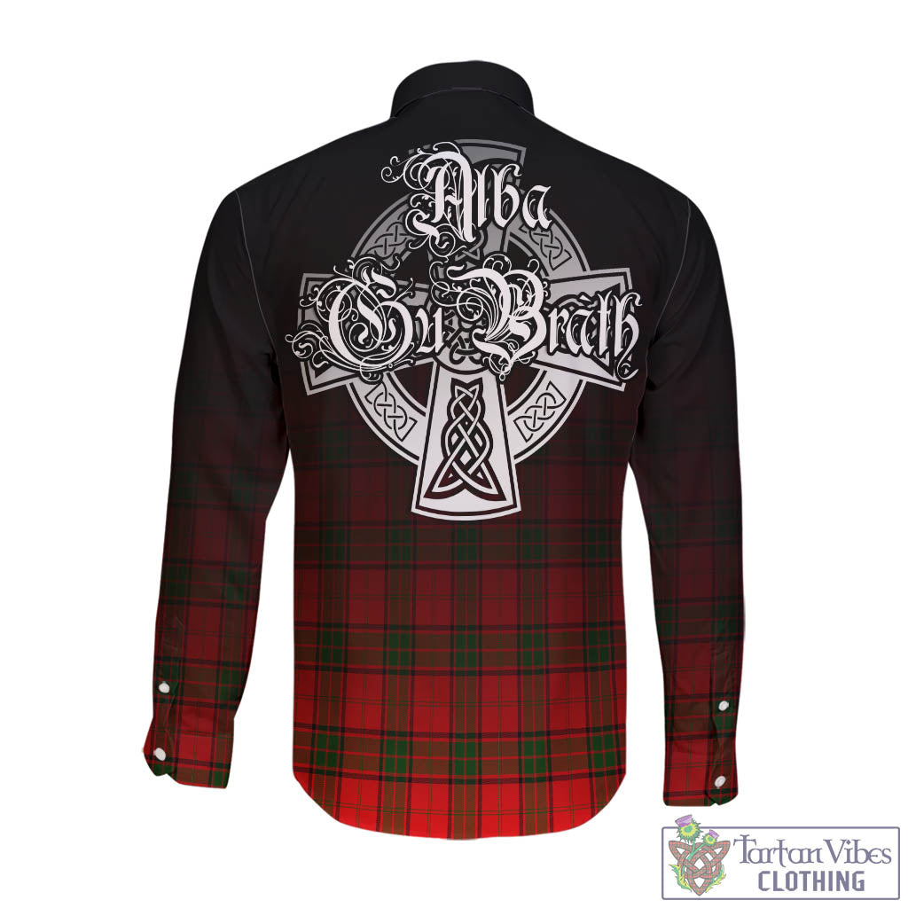 Tartan Vibes Clothing Adair Tartan Long Sleeve Button Up Featuring Alba Gu Brath Family Crest Celtic Inspired