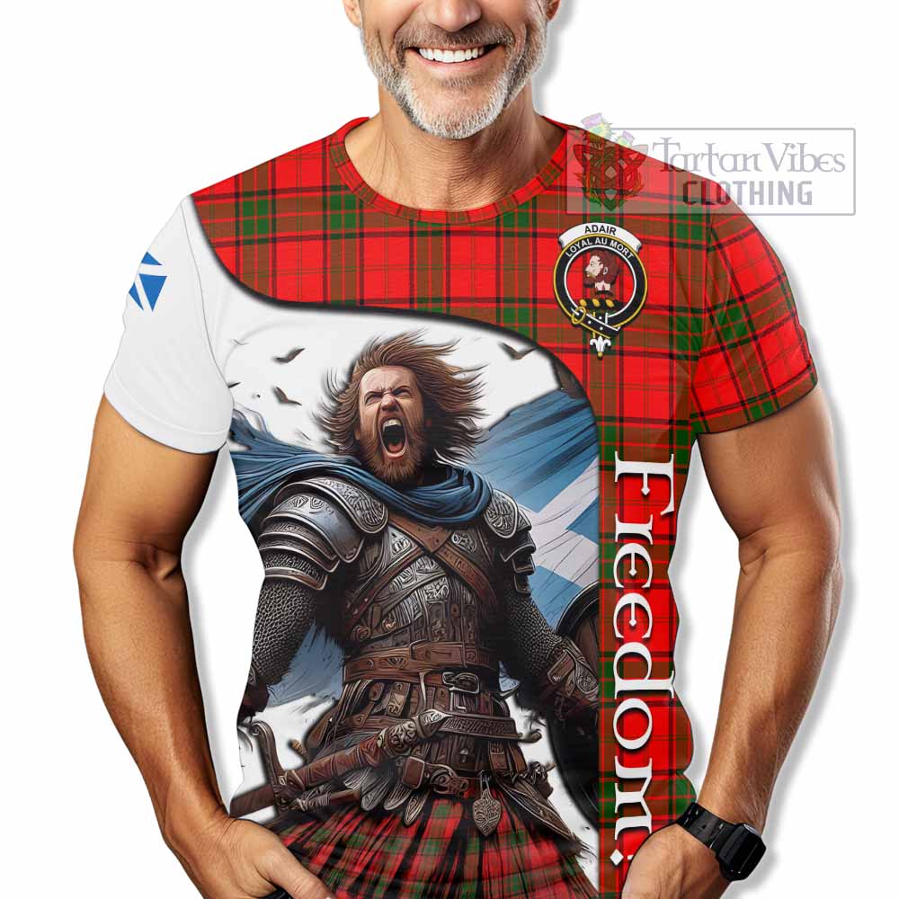 Adair Crest Tartan T-Shirt Inspired by the Freedom of Scottish Warrior