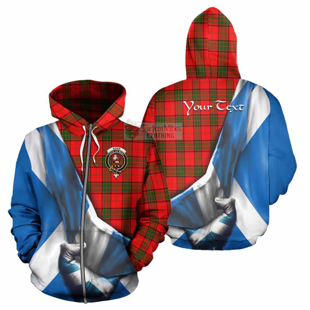 Tartan Vibes Clothing Adair Tartan Hoodie with Family Crest Scotland Patriotic Style