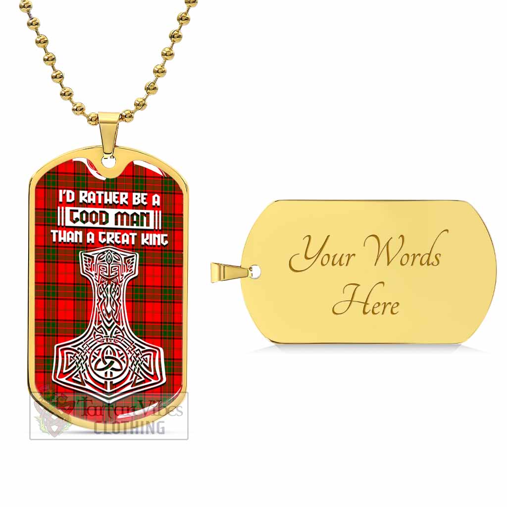 Tartan Vibes Clothing Adair Tartan Dog Tag Necklace Viking Mjolnir Style