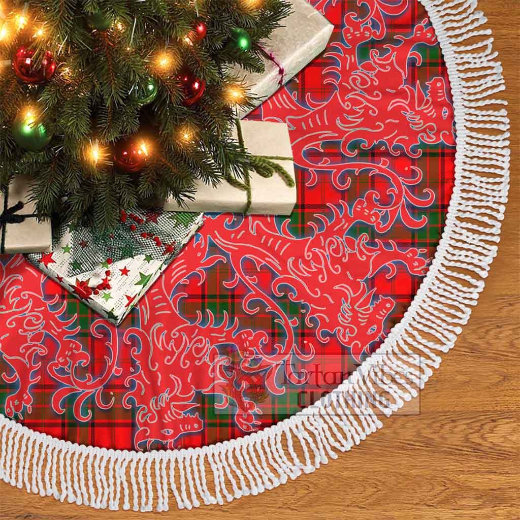 Tartan Vibes Clothing Adair Tartan Christmas Tree Skirt Lion Rampant Style