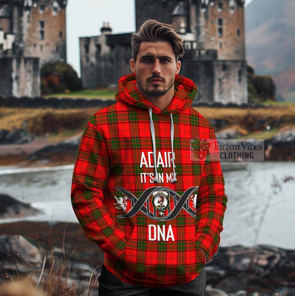 Tartan Vibes Clothing Adair Tartan Cotton Hoodie with Family Crest DNA In Me Style