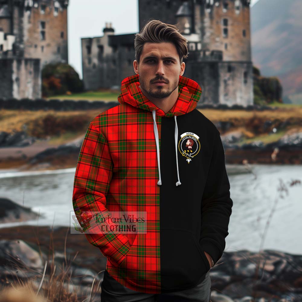 Tartan Vibes Clothing Adair Tartan Cotton Hoodie with Family Crest and Half Of Me Style